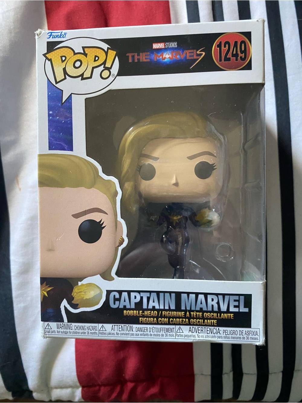 Marvel Captain Marvel Pop! Figure - Blonde, Navy & Gold